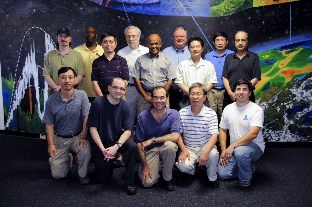 Group photo: "LaRC Center Team Award for outstanding contributions to the 2-micron Coherent Coppler Wind Lidar" in 2010